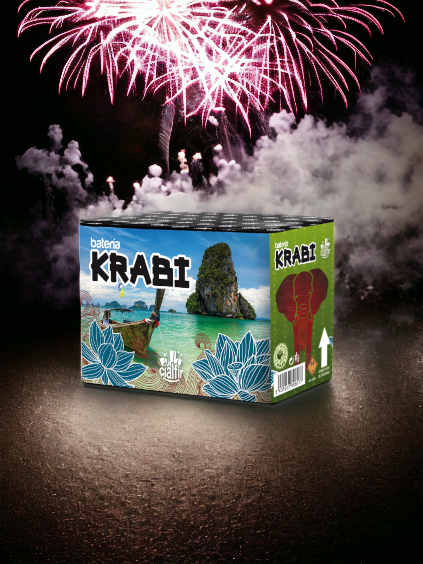 Bateria de Fogos de Artifício Krabi, 32 Tiros, 16mm
