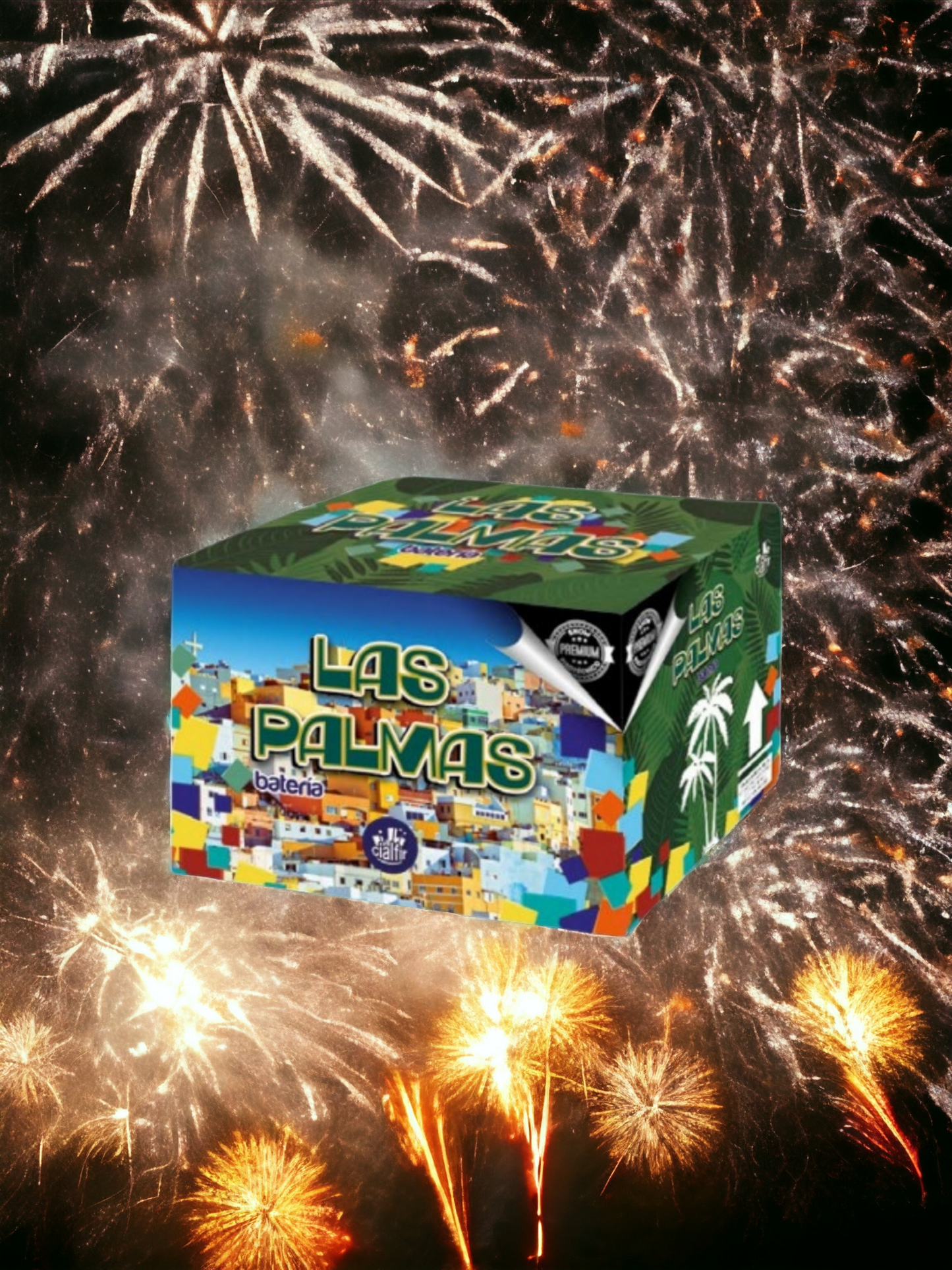 Bateria de Fogo de Artifício Las Palmas, 45+10 Tiros, Multicalibre