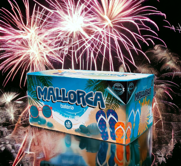 Bateria de Fogo de Artifício Mallorca, 102 Tiros, Multicalibre