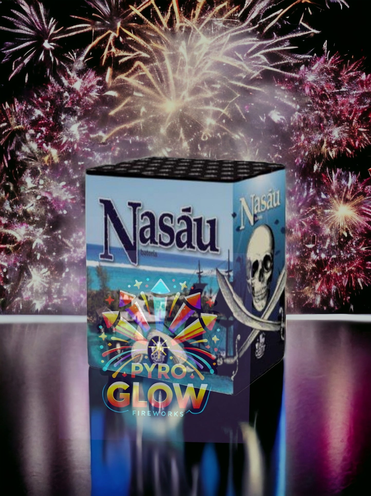 Bateria de Fogo de Artifício Nasáu, 24 Tiros, 30mm