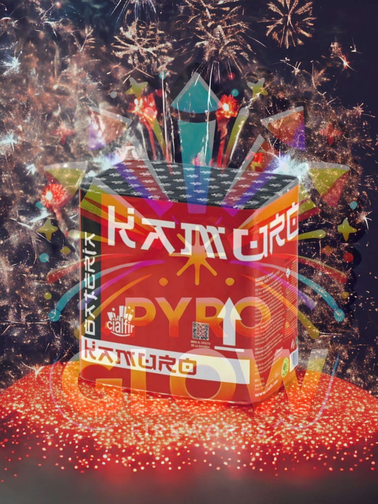 Bateria de Fogo de Artifício Kamuro, 20 Tiros, 30 mm, 40 s, F2