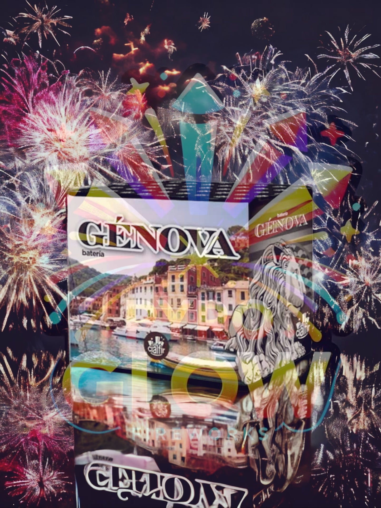 Bateria de Fogo de Artifício Génova, 24 Tiros, 20 mm, 30 s, F2