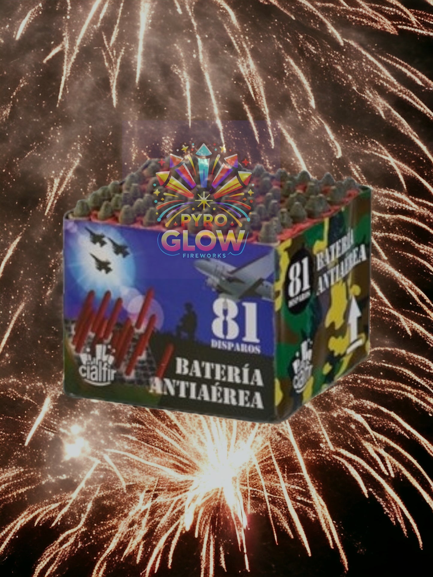 Bateria de Fogos de Artifício 81 Tiros, Antiaérea F2, 8m