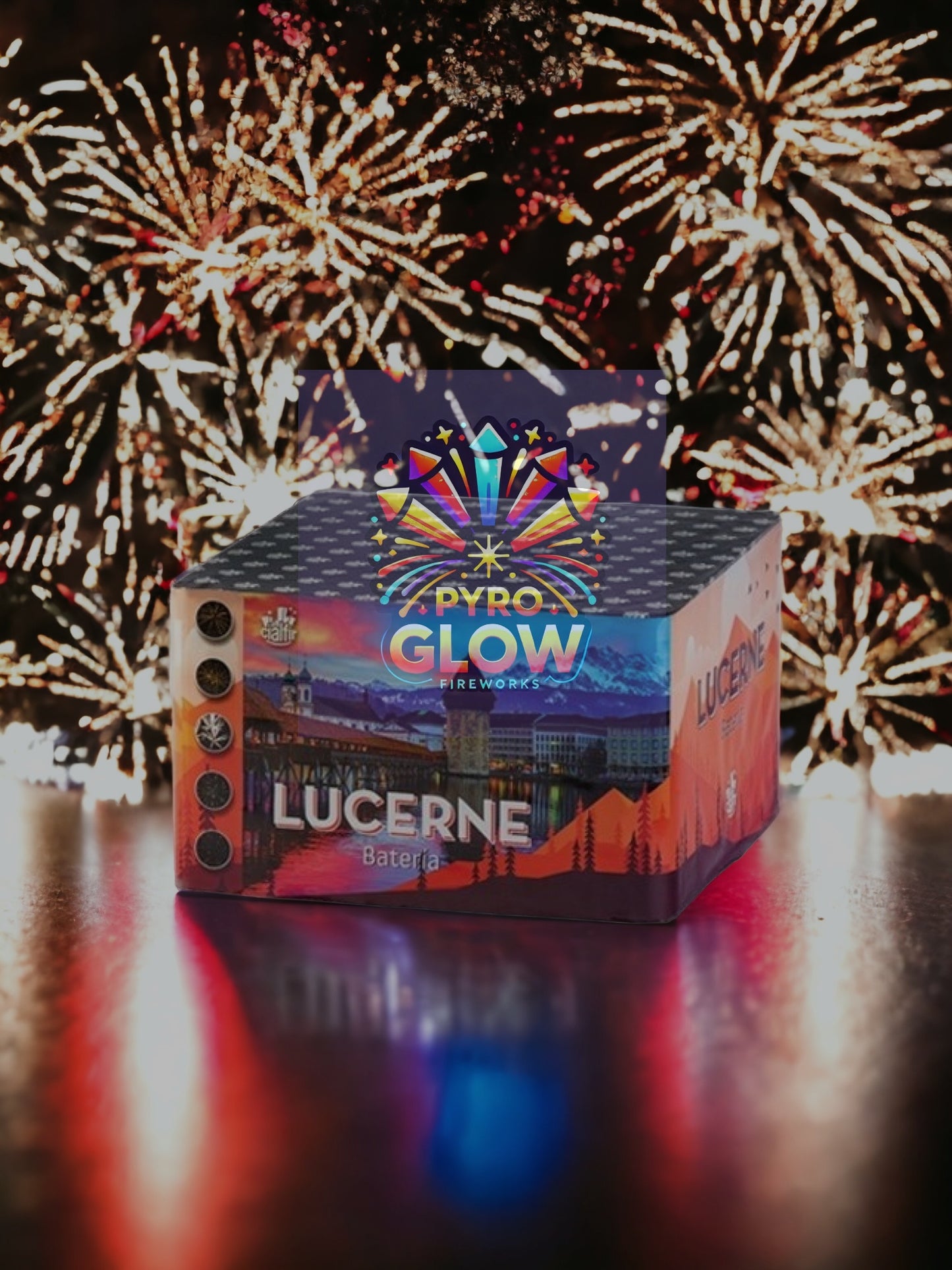 Bateria de Fogos de Artifício Lucerne, 100 Tiros, 20mm