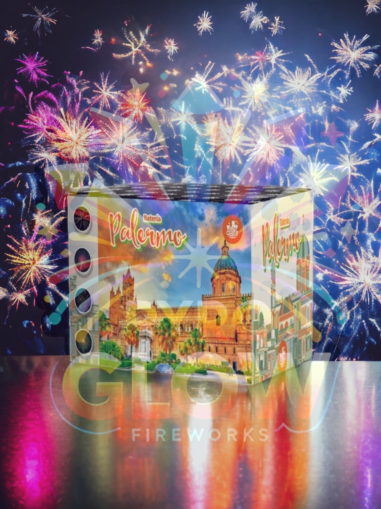 Bateria de Fogo de Artifício Palermo, 49 Tiros, 26 mm, 55 s, F3