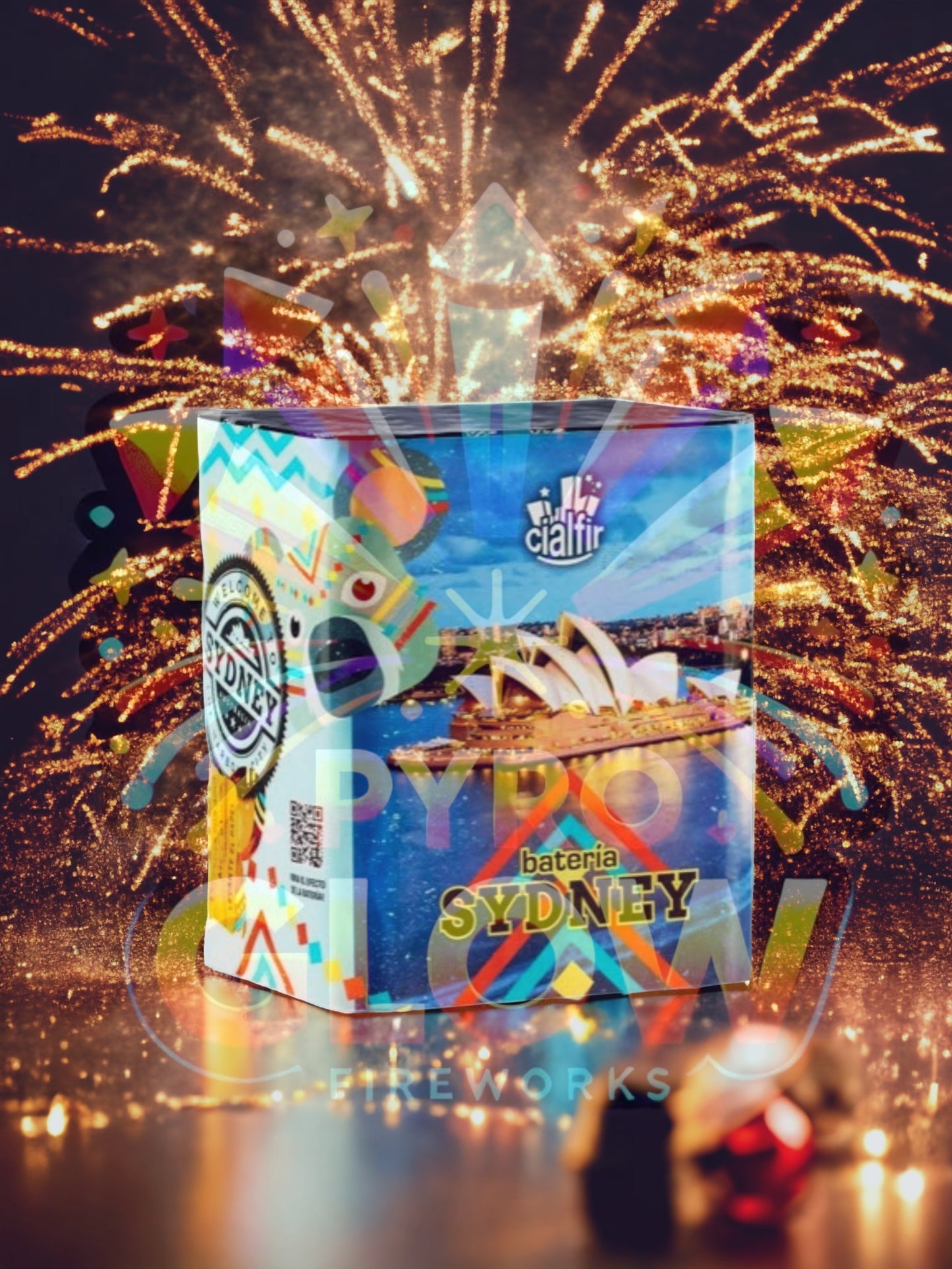 Bateria de Fogo de Artifício Sydney, 16 Tiros, 28 mm, 36 s, F2