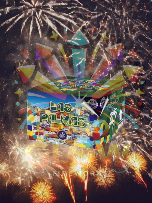 Bateria de Fogo de Artifício Las Palmas, 45+10 Tiros, Calibres Variados, 35 s, F2