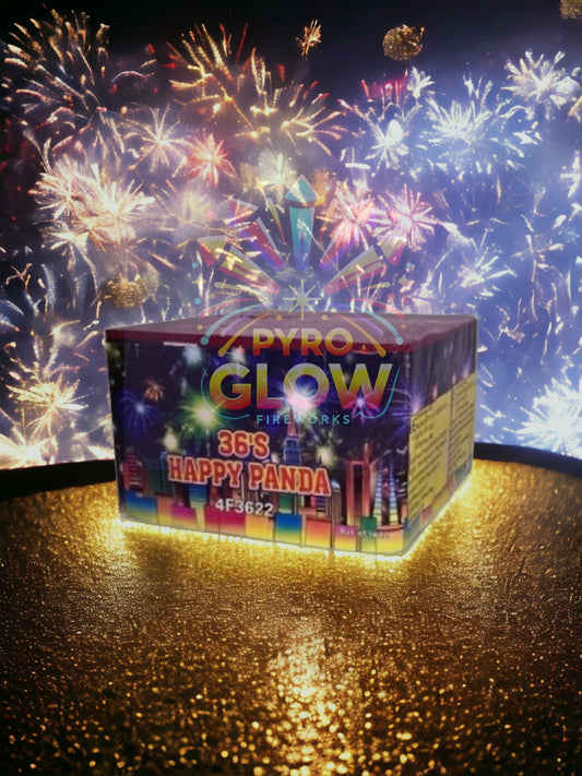 Bateria de Fogos de Artifício Happy Panda, 36 Tiros, 16mm