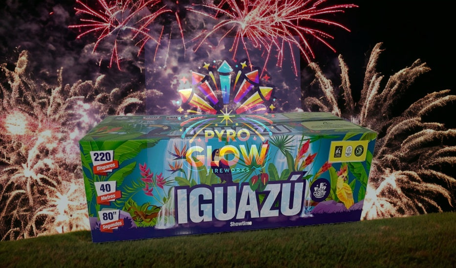 Bateria de Fogo de Artifício Iguazú, 220 Tiros, 20mm/25mm