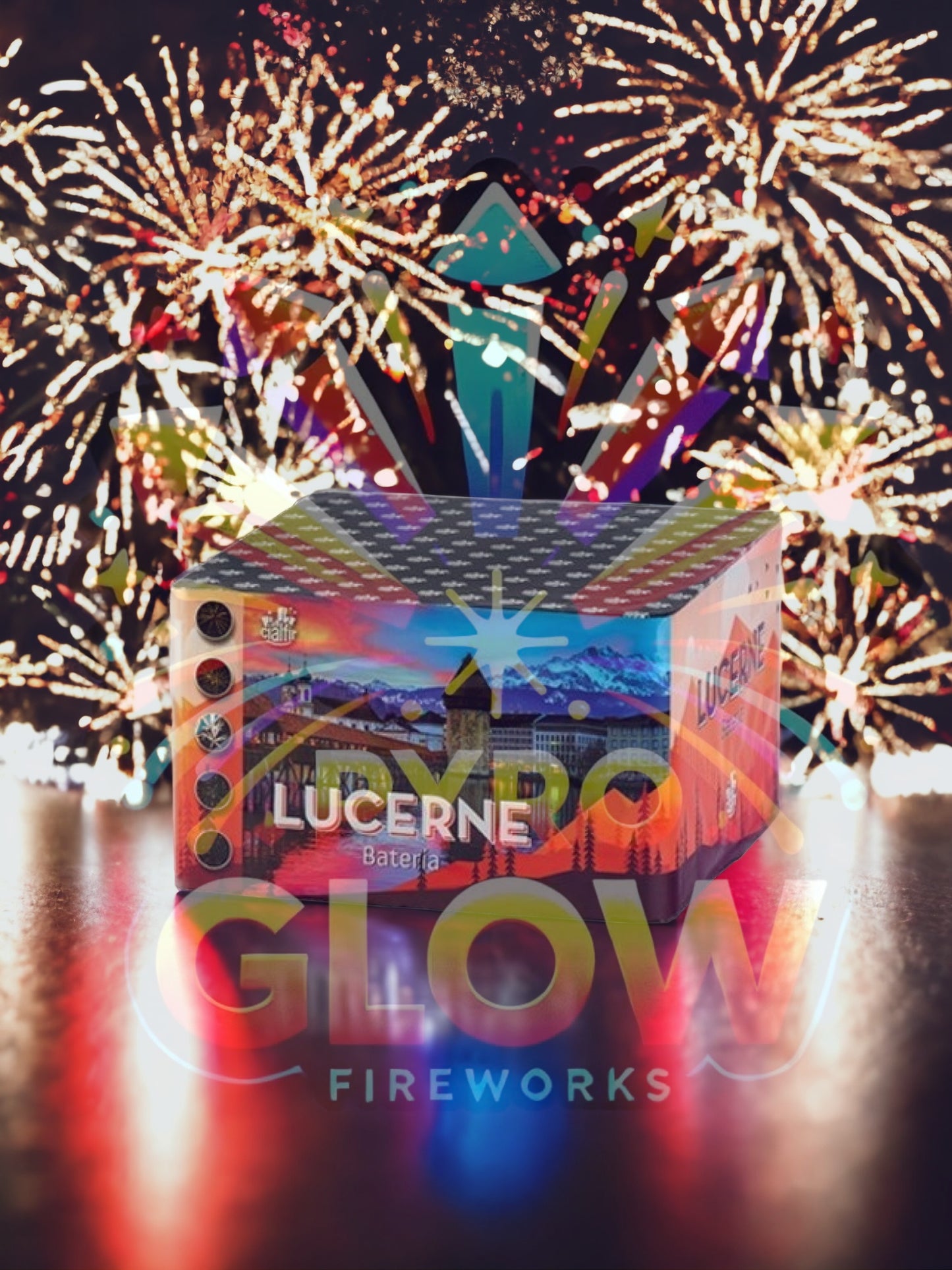 Bateria de Fogo de Artifício Lucerne, 100 Tiros, 20 mm, 60 s, F3