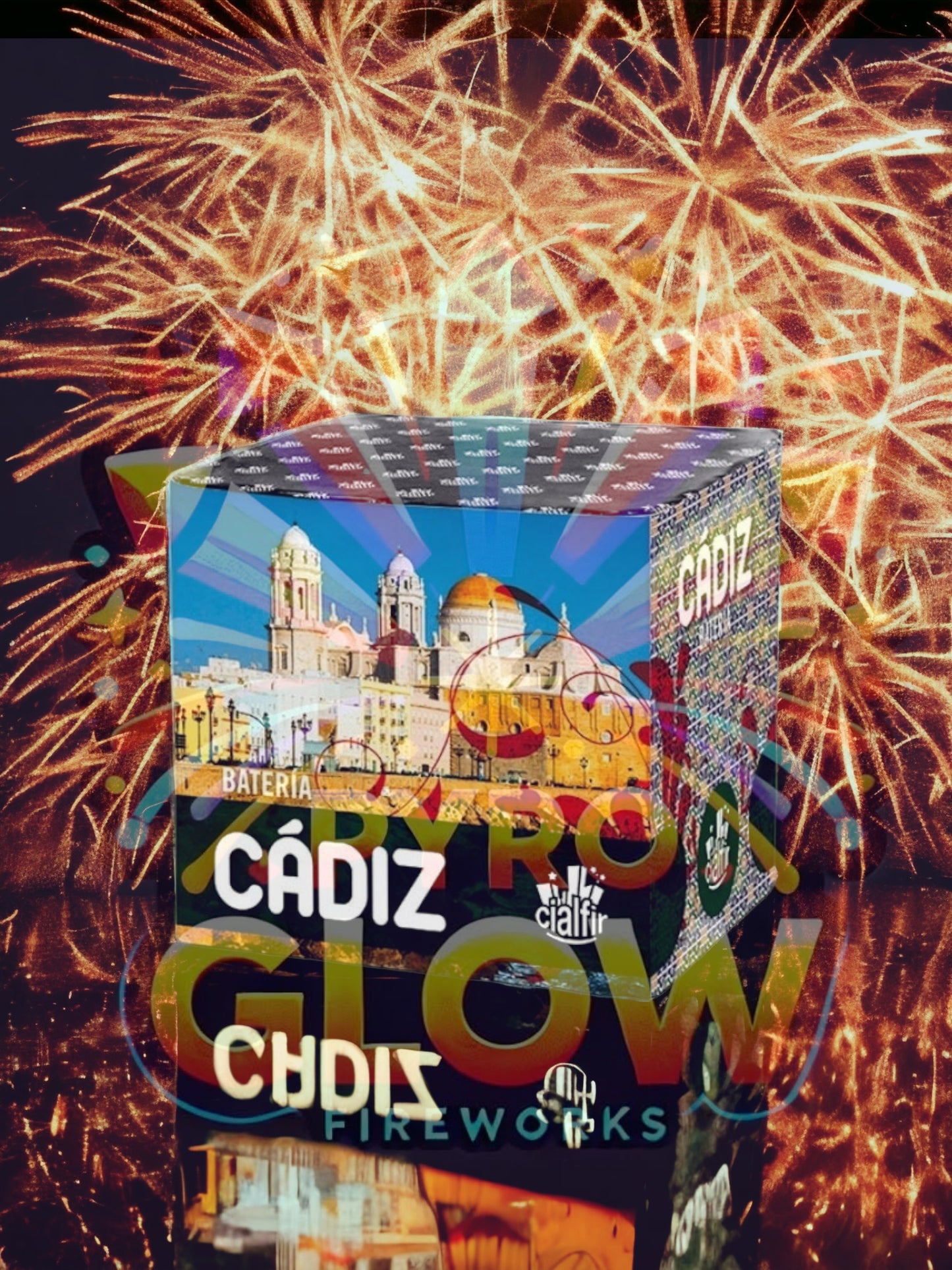 Bateria de Fogo de Artifício Cádiz, 25 Tiros, 20 mm, 30 s, F2