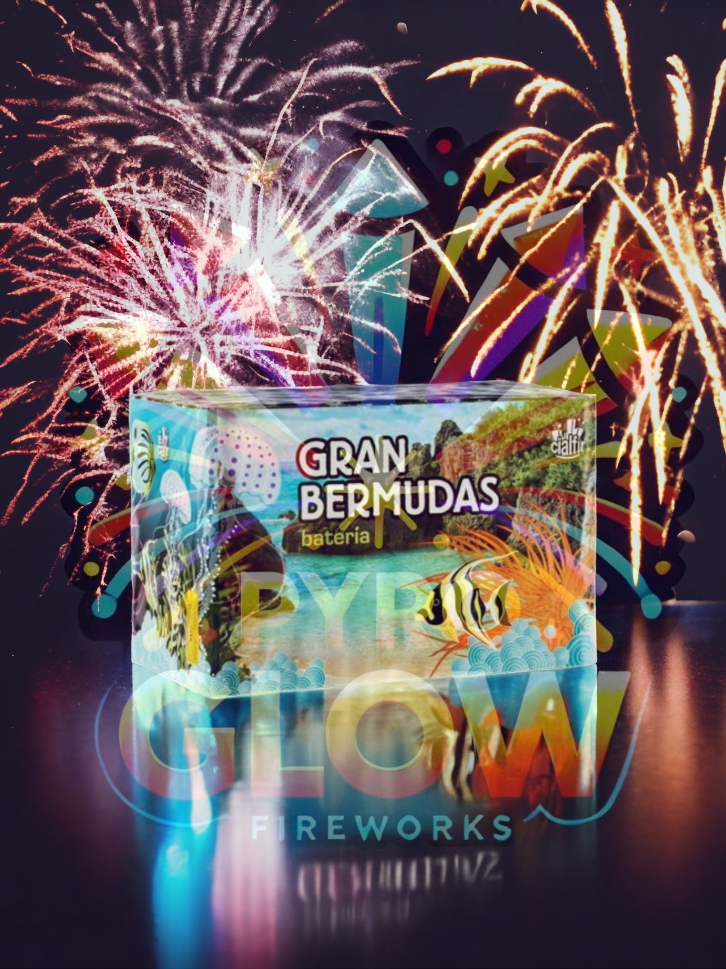 Bateria de Fogo de Artifício Gran Bermudas, 49 Tiros, 30 mm, 50 s, F3