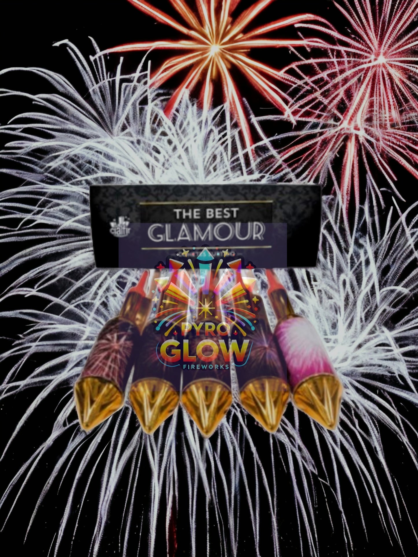 Foguetes Glamour, Caixa 5 Unidades, F3, Efeitos Variados até 80m