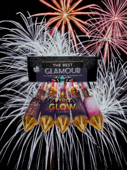 Foguetes Glamour, Caixa 5 Unidades, F3, Efeitos Variados até 80m